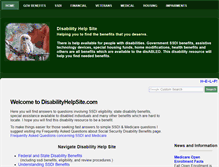 Tablet Screenshot of disabilityhelpsite.com